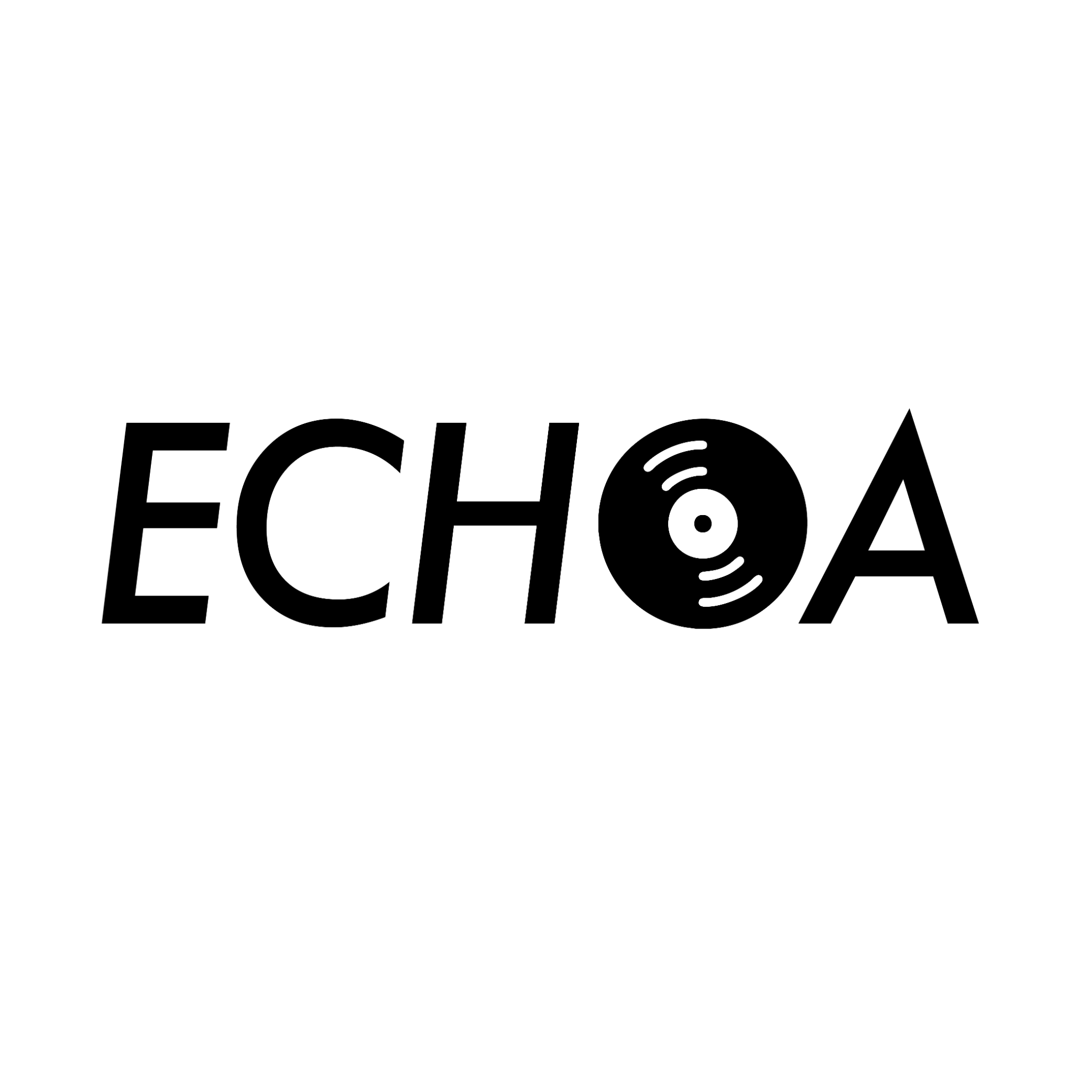 Logo noir et blanc Echoa